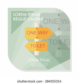 Signpost flat icon with long shadow,eps10