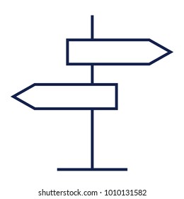 Signpost Flat minimal icon vector