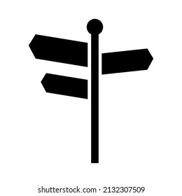 Signpost flat style vector icon