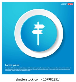 Signpost icon Abstract Blue Web Sticker Button