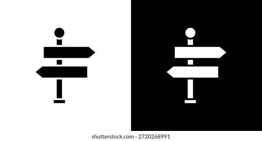 Icono de la señal. Icono de diseño plano simple en blanco y negro