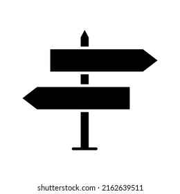 signpost icon color editable on white background
