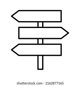 signpost icon color editable on white background