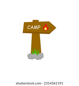 Diseño de icono de puesto de señalización adecuado para las direcciones de acampada