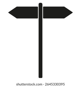 Signpost icon. Direction board symbol. Road navigation illustration. Vector image.