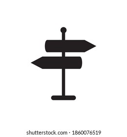 Icono de puesto de señalización, icono de dirección aislado