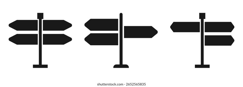 Icono de señal, icono de dirección aislado de fondo.