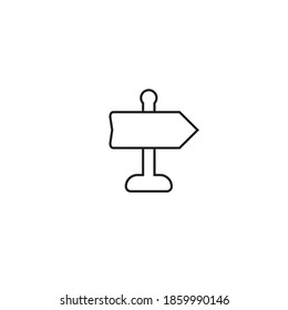 Signpost icon, direction line icon isolated
