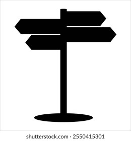 Signpost Icon for Direction and Navigation Design