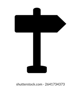 Signpost icon, direction sign icon.