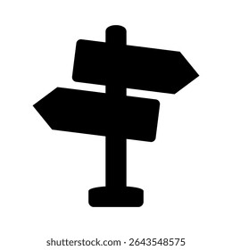 Icono de la señal, icono de la señal de dirección.