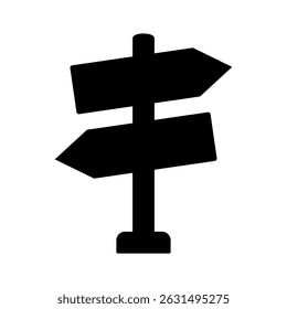Signpost icon, direction icon symbol.