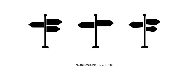 Icono de indicador, vector de icono de dirección aislado