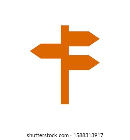 signpost icon. Flat road sign icon illustration eps10