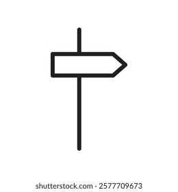 Signpost icon Flat simple outline