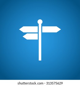 signpost icon. Flat Vector illustration EPS 10