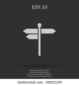 signpost icon. Flat Vector illustration EPS 10