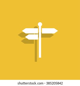 signpost icon. Flat Vector illustration EPS 10