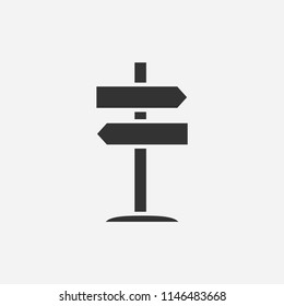 Signpost icon illustration,vector arrow sign symbol