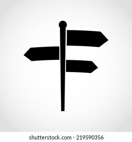 Signpost Icon Isolated on White Background