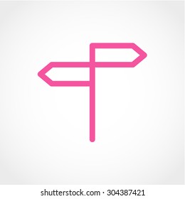 Signpost Icon Isolated on White Background