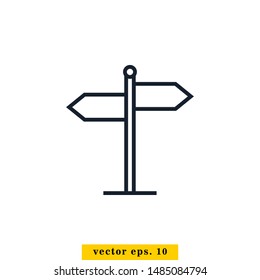 Signpost Icon Logo Vector Design Template