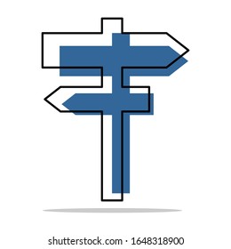 Plantilla de diseño de vectores con logotipo de icono de señalización