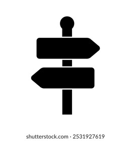 Signpost icon. for mobile concept and web design color editable