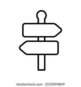 Ícone de placa de sinalização. para conceito móvel e cor de design da Web editável