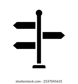 Signpost icon. for mobile concept and web design color editable
