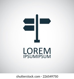 signpost icon on white background