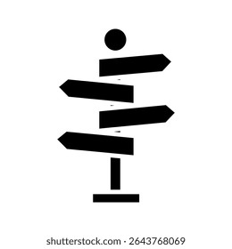 Signpost icon on white background