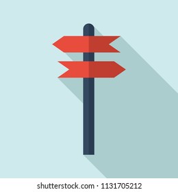 Signpost icon. Orientation, directional icon