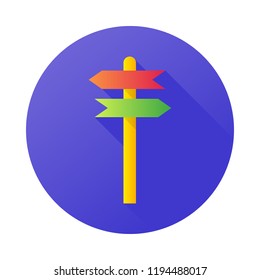 Signpost icon. Orientation, directional icon