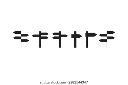 signpost icon. outline vector sign, linear style pictogram isolated on white.