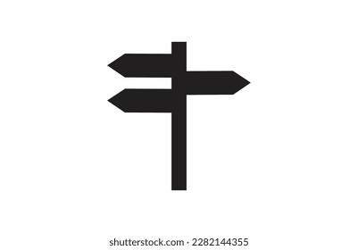 signpost icon. outline vector sign, linear style pictogram isolated on white.
