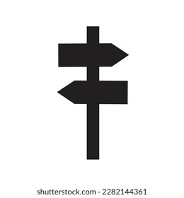 signpost icon. outline vector sign, linear style pictogram isolated on white.