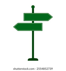 Signpost icon. Pointer. Colored silhouette. Front view. Vector simple flat graphic illustration. Isolated object on white background. Isolate.