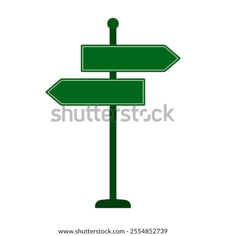 Signpost icon. Pointer. Colored silhouette. Front view. Vector simple flat graphic illustration. Isolated object on white background. Isolate.