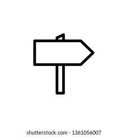 The signpost icon. Pointer symbol. Flat Vector illustration