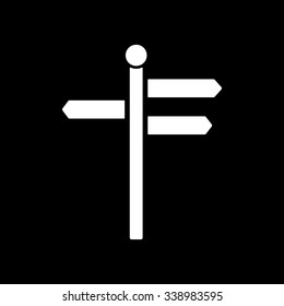 The signpost icon. Pointer symbol. Flat Vector illustration
