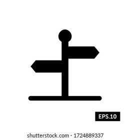 Signpost Icon, Pointing Board Sign/Symbol Vector