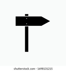 Signpost Icon. Pointing Board Symbol - Vector.