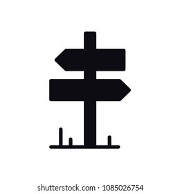 Signpost Icon. Road Sign and Symbol. Direction Roadsign