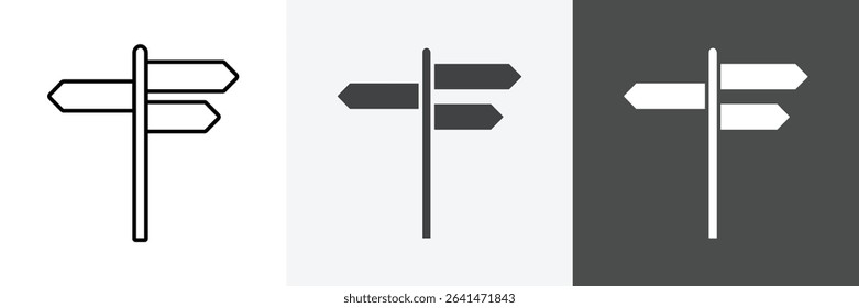 signpost icon set vector art