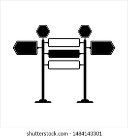 Signpost Icon, Sign Post Icon Vector Art Illustration