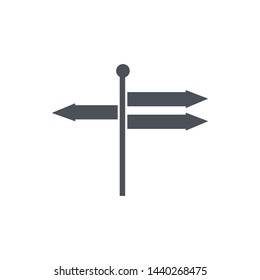signpost icon, signpost sign, vector.