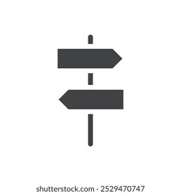Signpost icon simple vector symbol