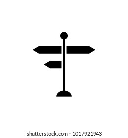 Signpost icon in trendy flat style on white background.