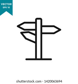 signpost icon in trendy flat style 